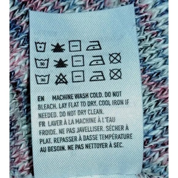 AMERICAN EAGLE Women’s XL Pink Gray Long Sleeve Wrap Sweater - Picture 5 of 5